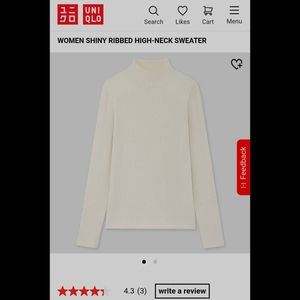 UNIQLO Shinny Ribbed High Neck